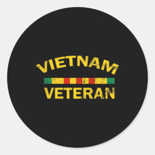 Adesivo Redondo Exército dos EUA Vietnã Veterano Vintage Usa Soldi