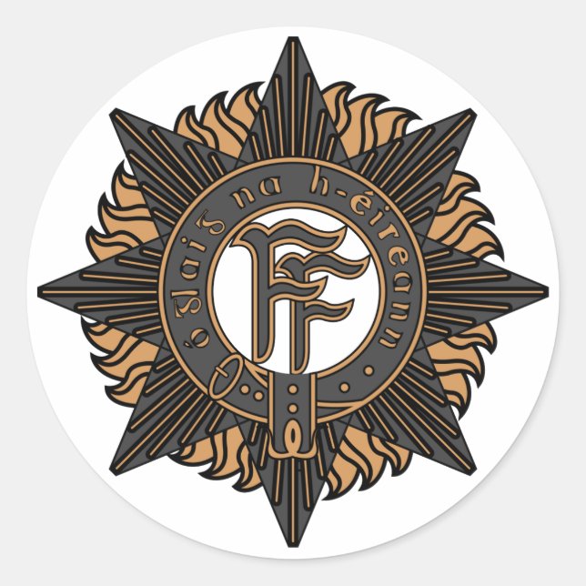 Adesivo Redondo Exército Irlandês (Frente)