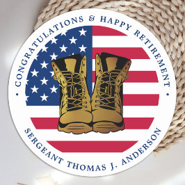 Adesivo Redondo Exército Militar retira partido americano