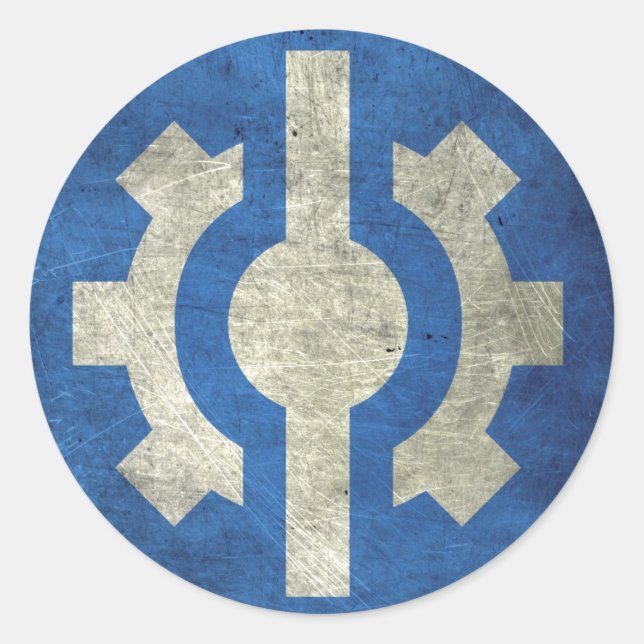 Adesivo Redondo Exército o aço autocolante (de 20 peças) (Frente)