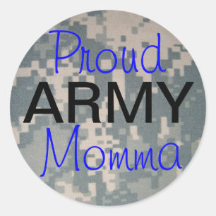 Adesivo Redondo Exército orgulhoso Momma