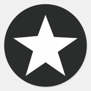 Adesivo Redondo exército preto do ícone da estrela