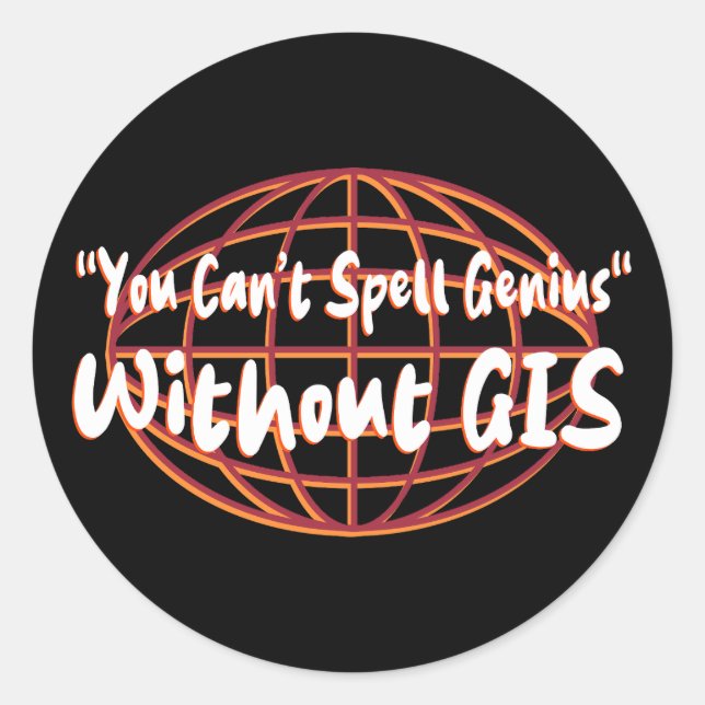 Adesivo Redondo Exibição geoespacial/de pesquisa (Frente)