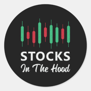 Adesivo Redondo Existências No Mercado De Ações Do Comerciante De