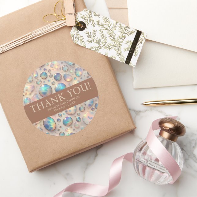 Adesivo Redondo Exotic Posh Wedding Stickers (Presentear)