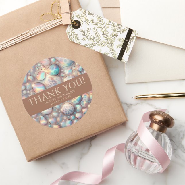 Adesivo Redondo Exotic Posh Wedding Stickers (Presentear)