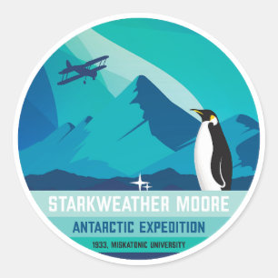 Adesivo Redondo Expedição Antártica Starkweather-Moore