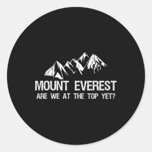 Adesivo Redondo Expedição engraçada de escalada ao Monte Everest