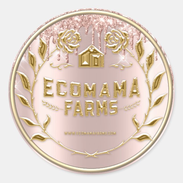 Adesivo Redondo Experimente o logotipo Drivers de Rosa Encapsulame (Frente)