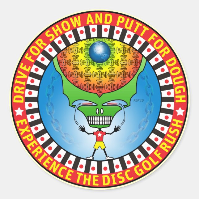 Adesivo Redondo Experimente O Rush (Frente)