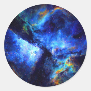 Adesivo Redondo exploração espacial nebula astronomia nasa