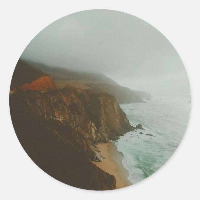 Adesivo Redondo Explorando Big Sur (Frente)
