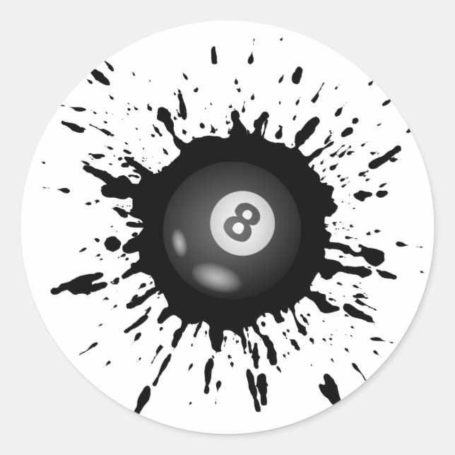 Adesivo Redondo Explosão Billiard (Frente)