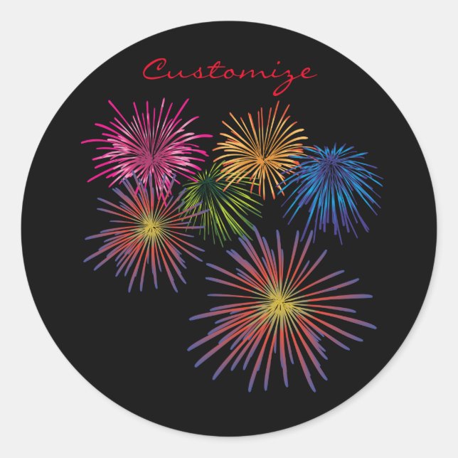 Adesivo Redondo Explosão de Thunder_Cove do Fireworks (Frente)