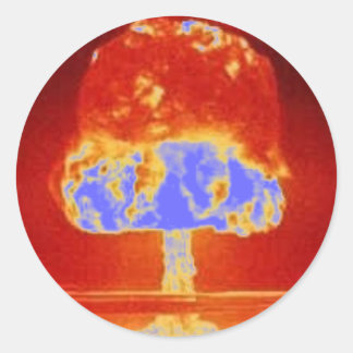 Adesivo Redondo explosão nuclear