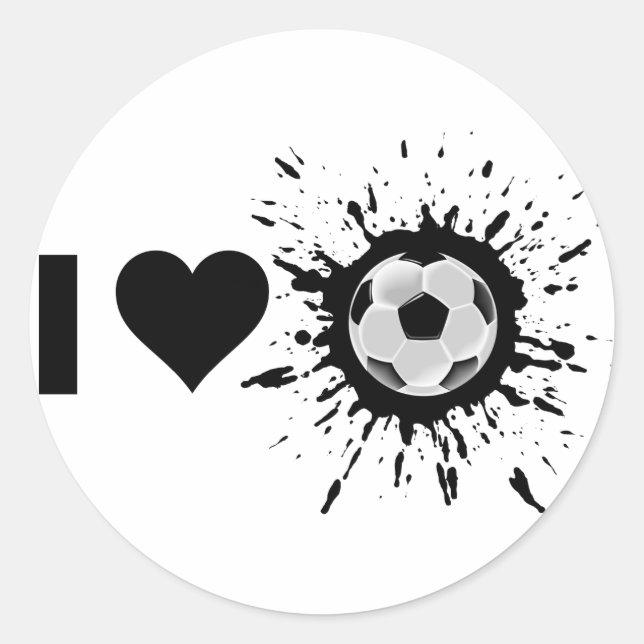 Adesivo Redondo Explosivo Eu Adoro Futebol (Frente)