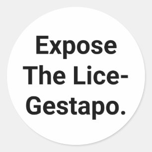 Adesivo Redondo Expor a Gestapo-Piolho Hankamer Artjunkhaus Boo!