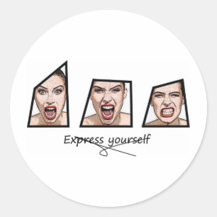 Adesivo Redondo Express yourself