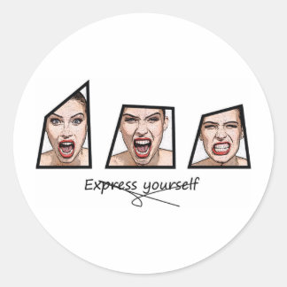 Adesivo Redondo Express yourself