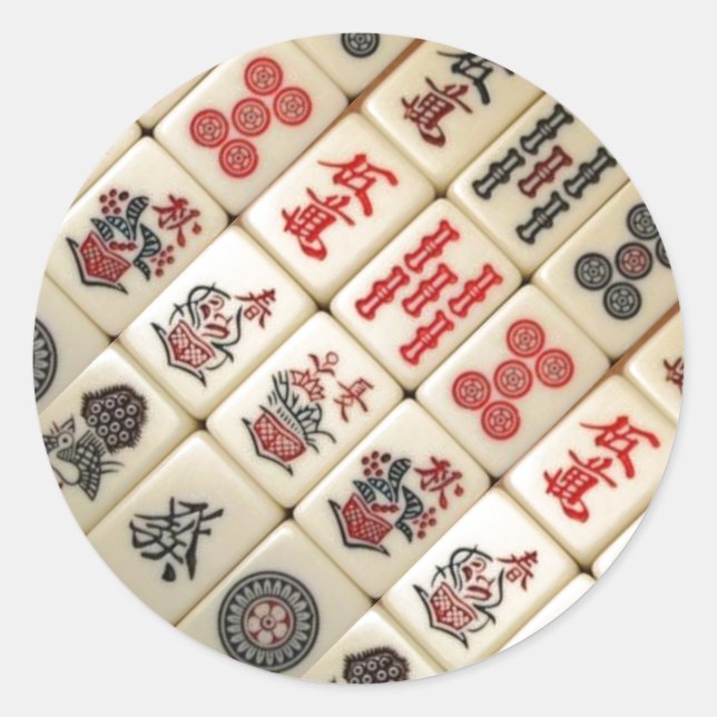 Adesivo Redondo expressão oriental (Frente)
