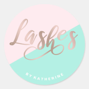 Adesivo Redondo Extensão moderna de lascas cor-de-rosa e rosa dou