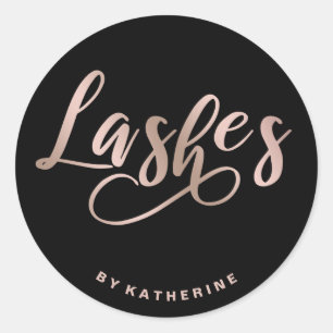 Adesivo Redondo Extensão moderna de lascas preto e rosa de ouro el