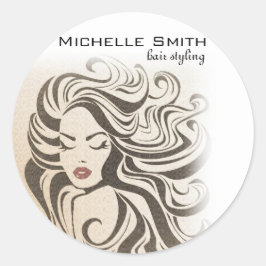 Adesivo Redondo Extensões Hair Do Estilo De Cabelo De Onda Chic Se