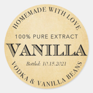 Adesivo Redondo Extrato personalizado da Vanilla VE005_01