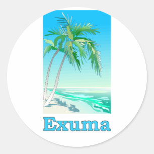 Adesivo Redondo Exuma, Bahamas