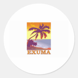 Adesivo Redondo Exuma, Bahamas