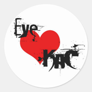 Adesivo Redondo EYE LOVE KaC STicky