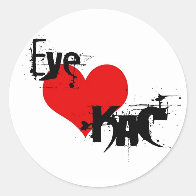 Adesivo Redondo EYE LOVE KaC STicky (Frente)