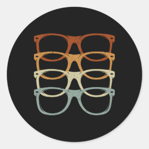 Adesivo Redondo Eyeglass Opticista Olho Médico Oftalmologia Optome