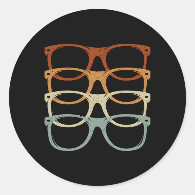 Adesivo Redondo Eyeglass Opticista Olho Médico Oftalmologia Optome (Frente)