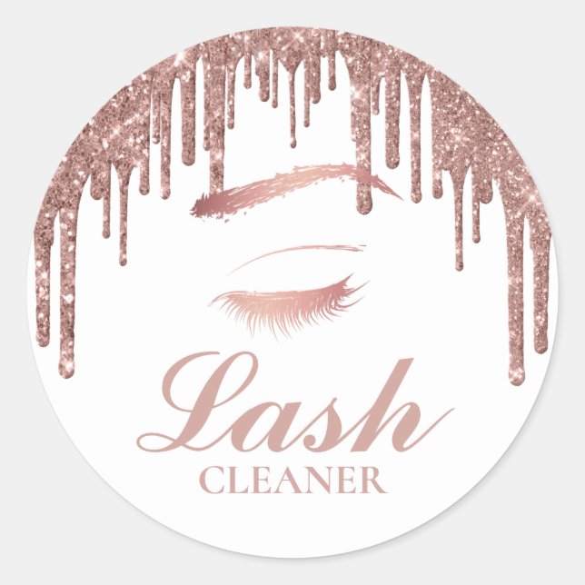 Adesivo Redondo Eyelash Extensions Lash Cleaner Rosa Unidades Dour (Frente)