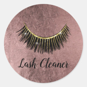 Adesivo Redondo Eyelash Extensões Lash Rosa Dourado