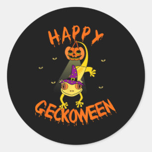 Adesivo Redondo Eyelash Gecko Pumpkin, Deitada Deitada em Cuta do 