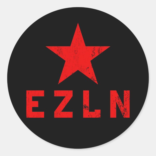 Adesivo Redondo EZLN - Ejmovimento Zapatista de Liberación Naciona (Frente)