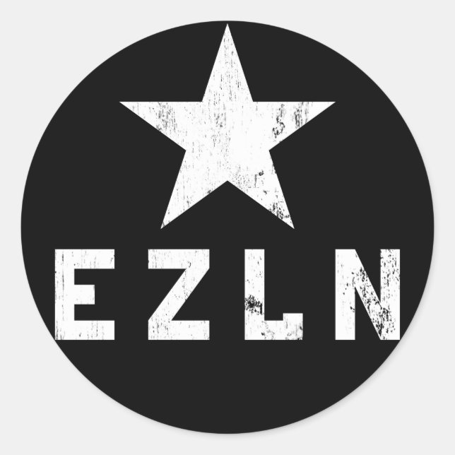 Adesivo Redondo EZLN Zapatista Sticker (Frente)