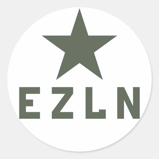 Adesivo Redondo EZLN Zapatista Sticker (Frente)
