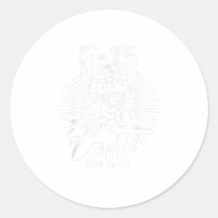 Adesivo Redondo F15 Piloto de Combate a Jato de Strike Eagle USAF