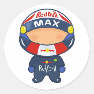 Adesivo Redondo F1 Sticker RedBull Max Verstappen Fórmula
