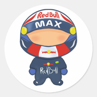 Adesivo Redondo F1 Sticker RedBull Max Verstappen Fórmula