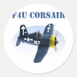 Adesivo Redondo F4U Corsair Plane #167