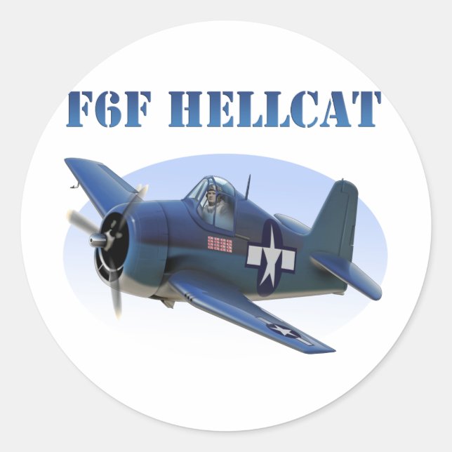 Adesivo Redondo F6F Grumman Hellcat (Frente)
