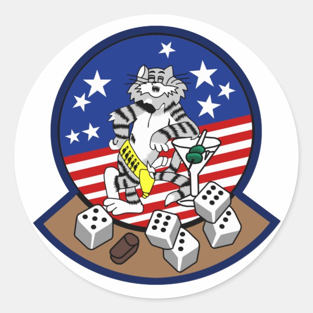 Adesivo Redondo F-14 Tomcat (Frente)