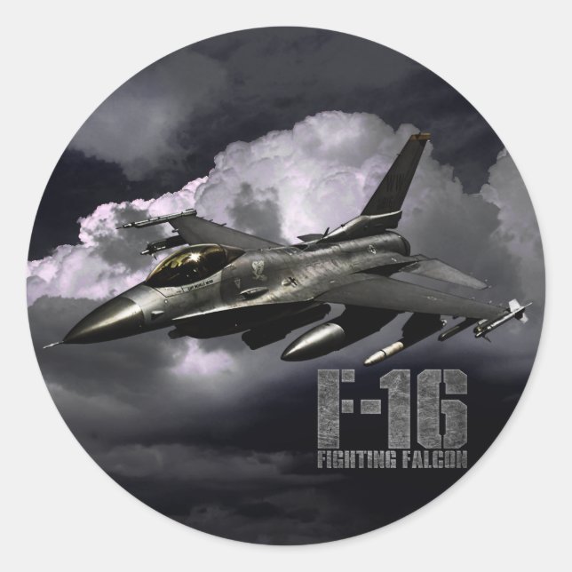 Adesivo Redondo F-16 Falcão de Luta (Frente)