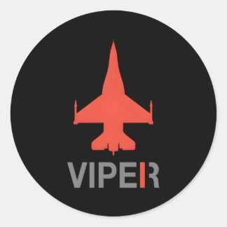 Adesivo Redondo F-16 Viper