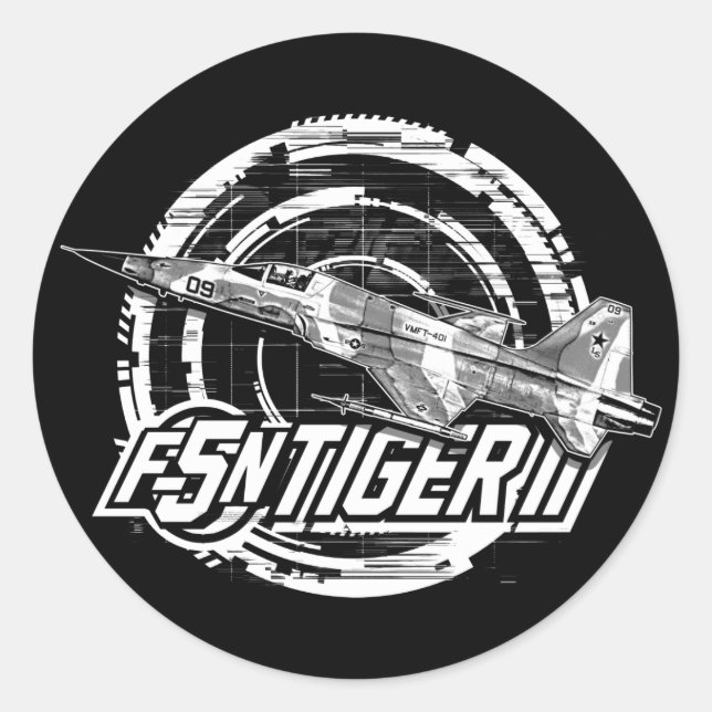 Adesivo Redondo F-5N Tigre II (Frente)