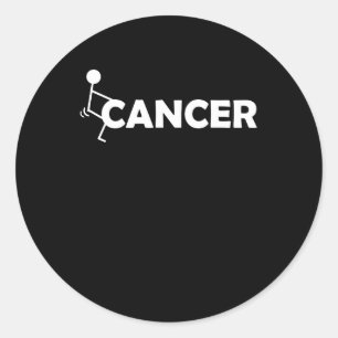 Adesivo Redondo F Cancer Engraçado figura Engraçado Parafuso
